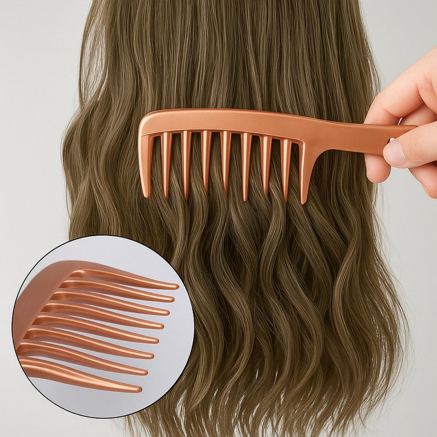 Satin Wide-Tooth Comb – Gentle & Elegant Detangling