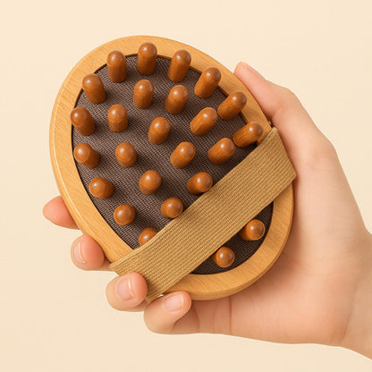 Anti-Cellulite Massage Brush – Natural Wood Body & Scalp Care