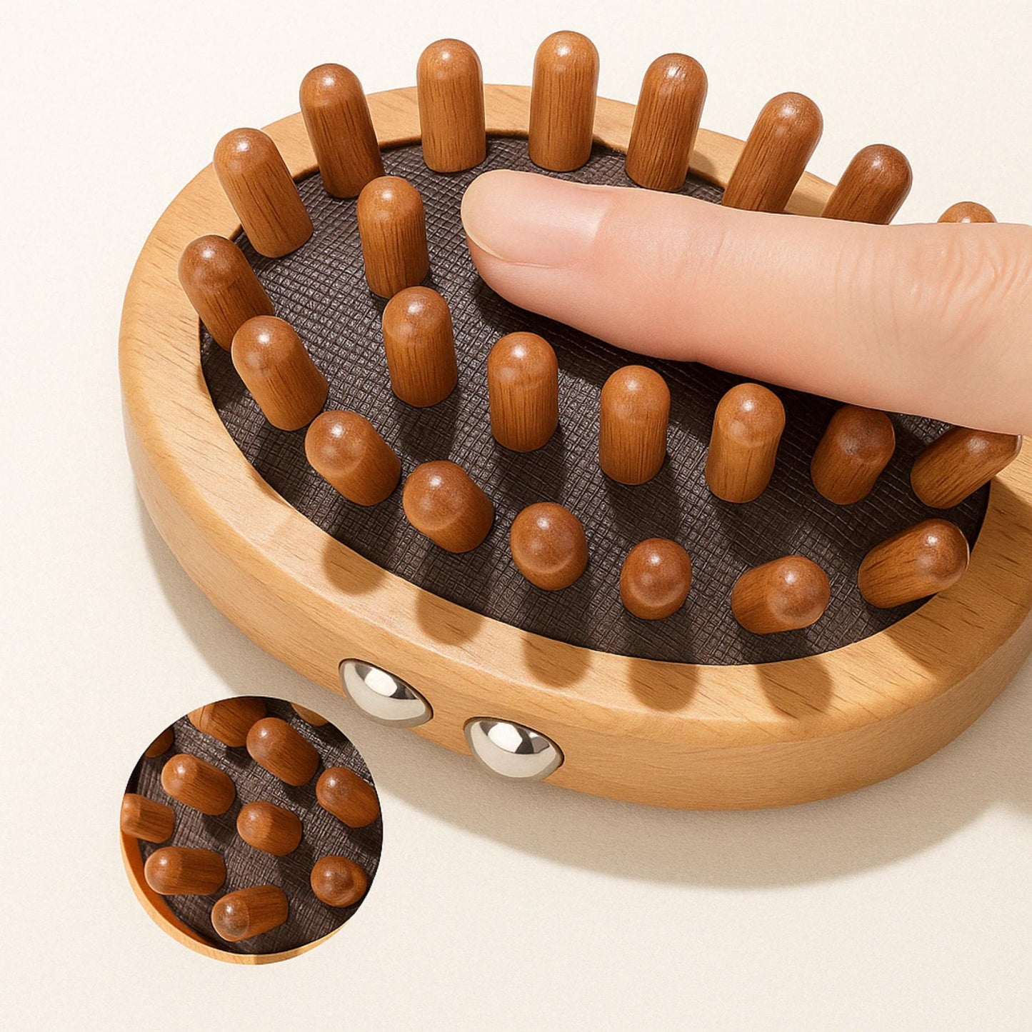 Anti-Cellulite Massage Brush – Natural Wood Body & Scalp Care